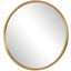 Textured Round Mirror in Gold