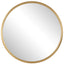 Textured Round Mirror in Gold