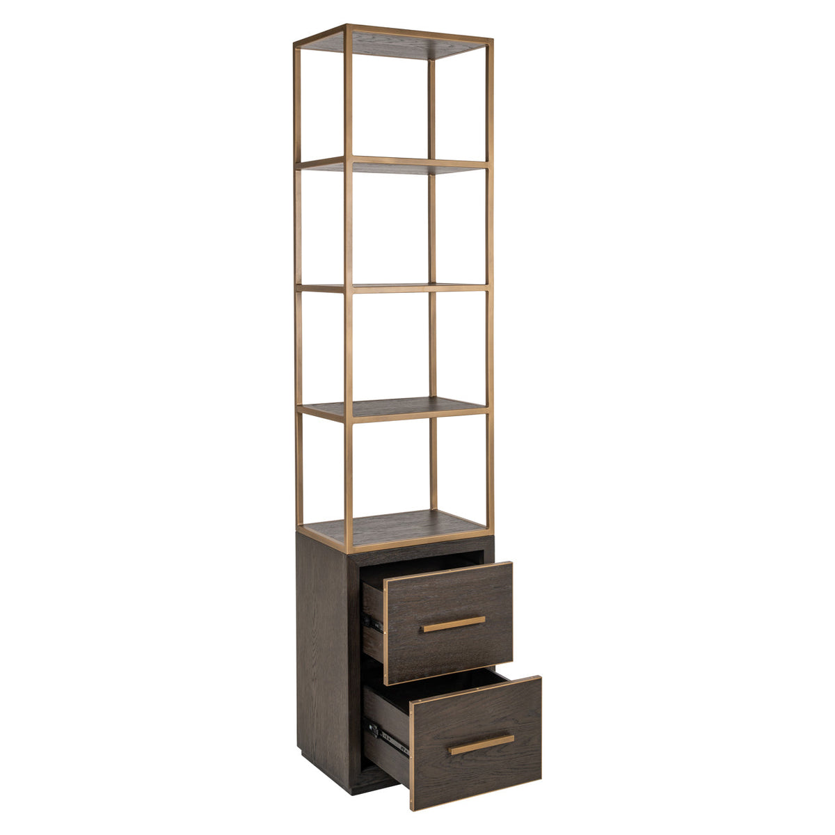 Display cabinet Carter brown small 2-drawers