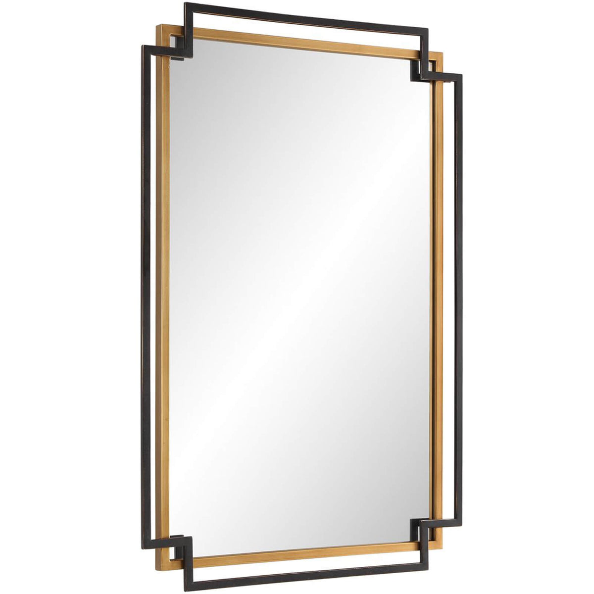 Deco Mirror in Bronze and Gold