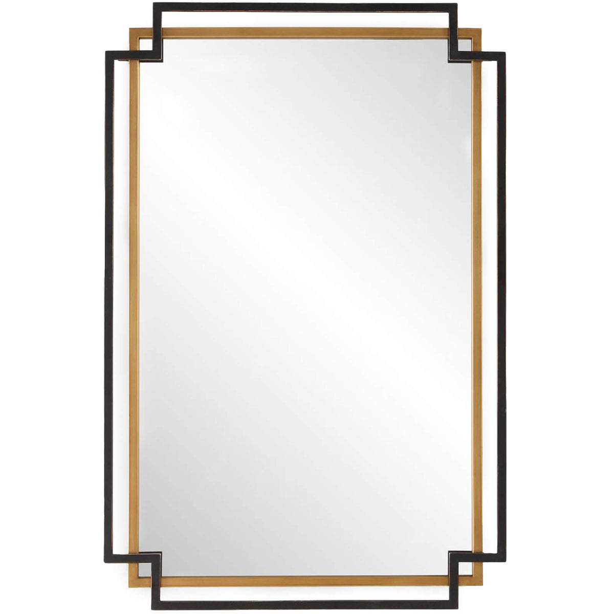 Deco Mirror in Bronze and Gold