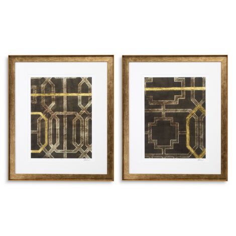 Print Trellis Pattern by Ethan Harper II set of 2