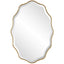 Capri Scalloped Oval Mirror in Gold