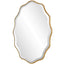Capri Scalloped Oval Mirror in Gold