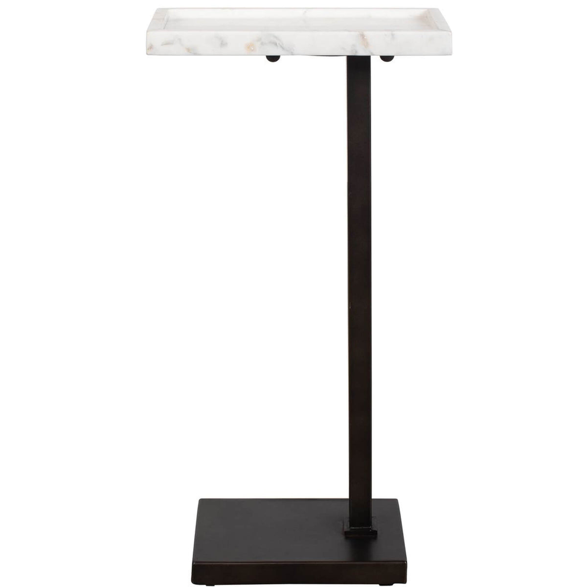 Morgan Side Table in White Marble