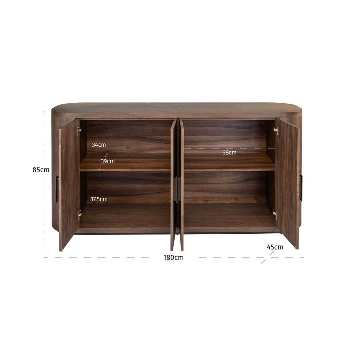 Sideboard Windsor walnut 4-doors
