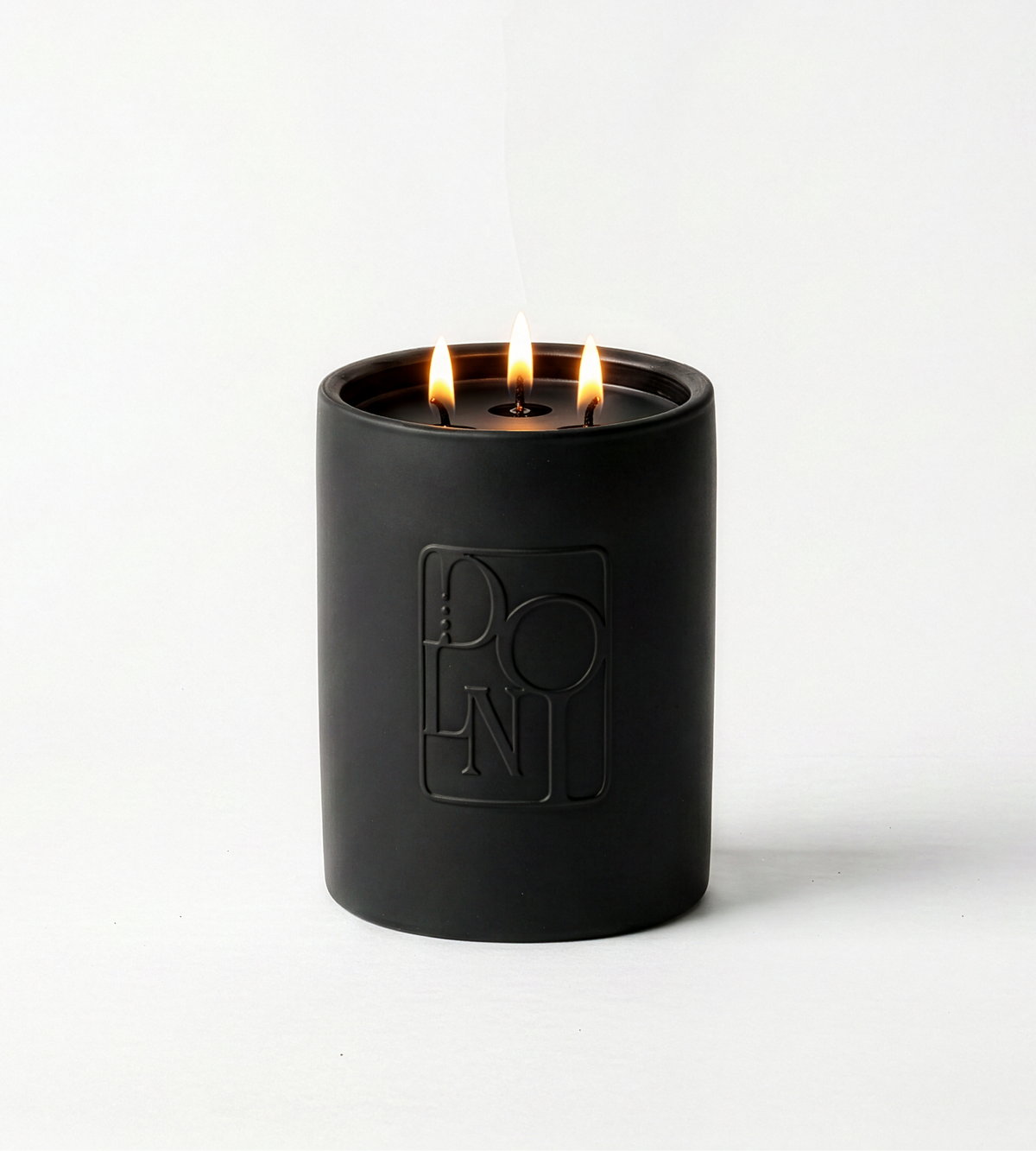 Dolni Large Black Ceramic 600g Tuberose & Sandalwood Candle