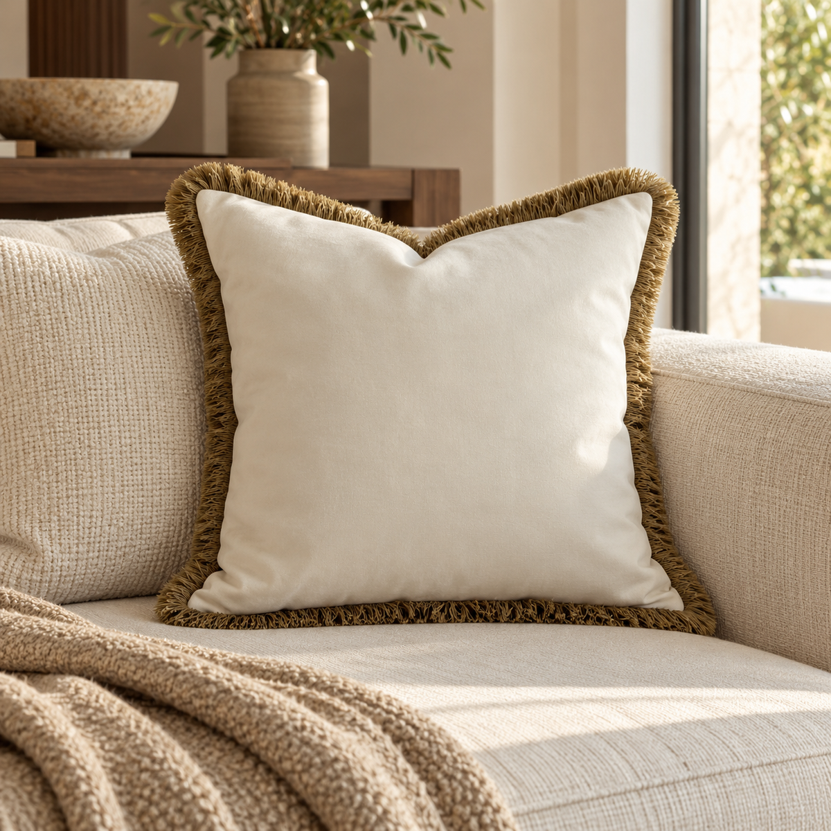 Malini Verona Champagne Cushion