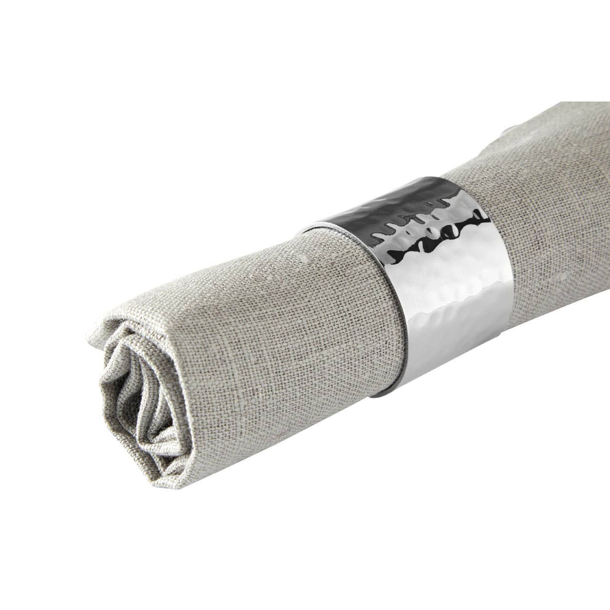 Set Of Four Silver Finish Napkin Rings