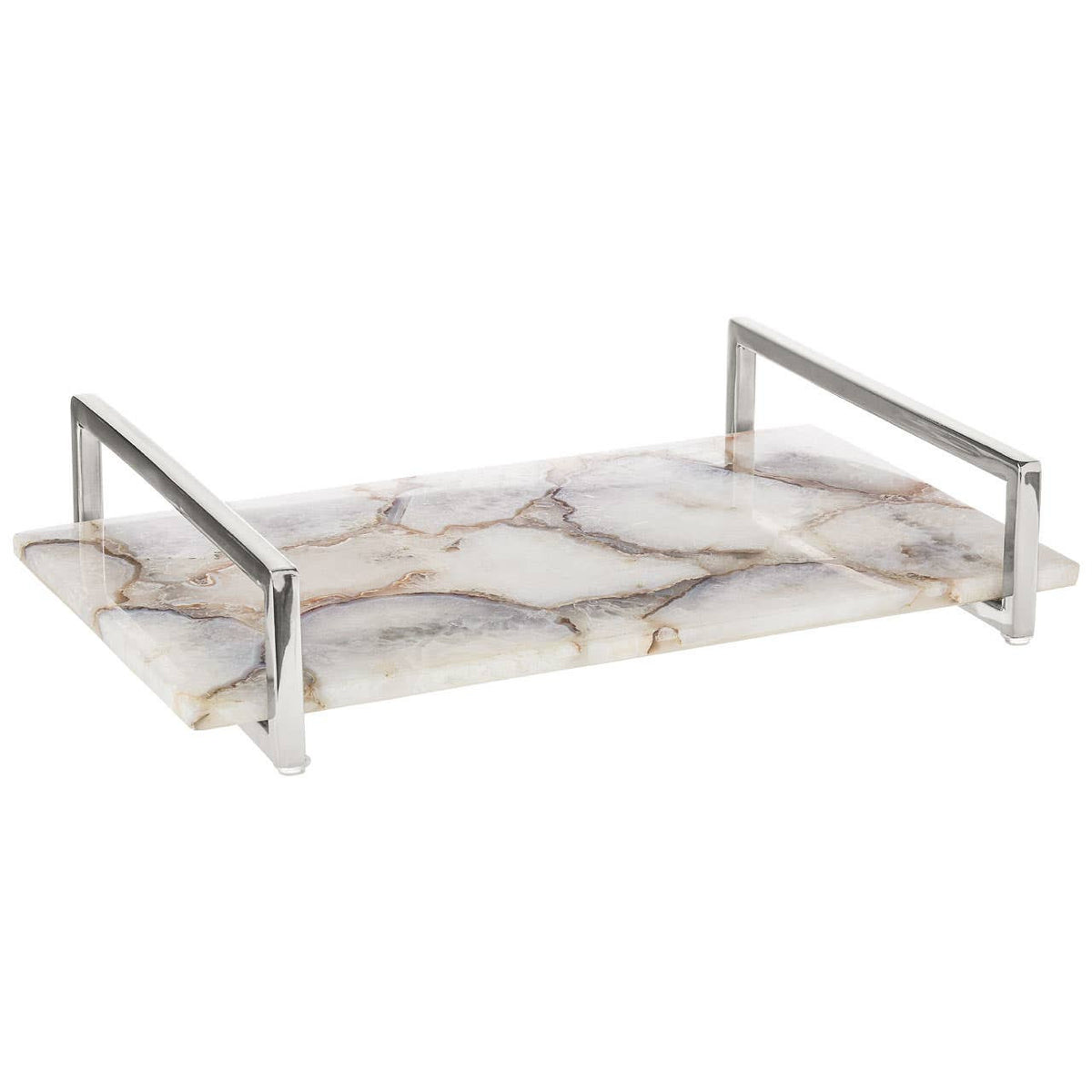Bowerbird White Agate Large Tray