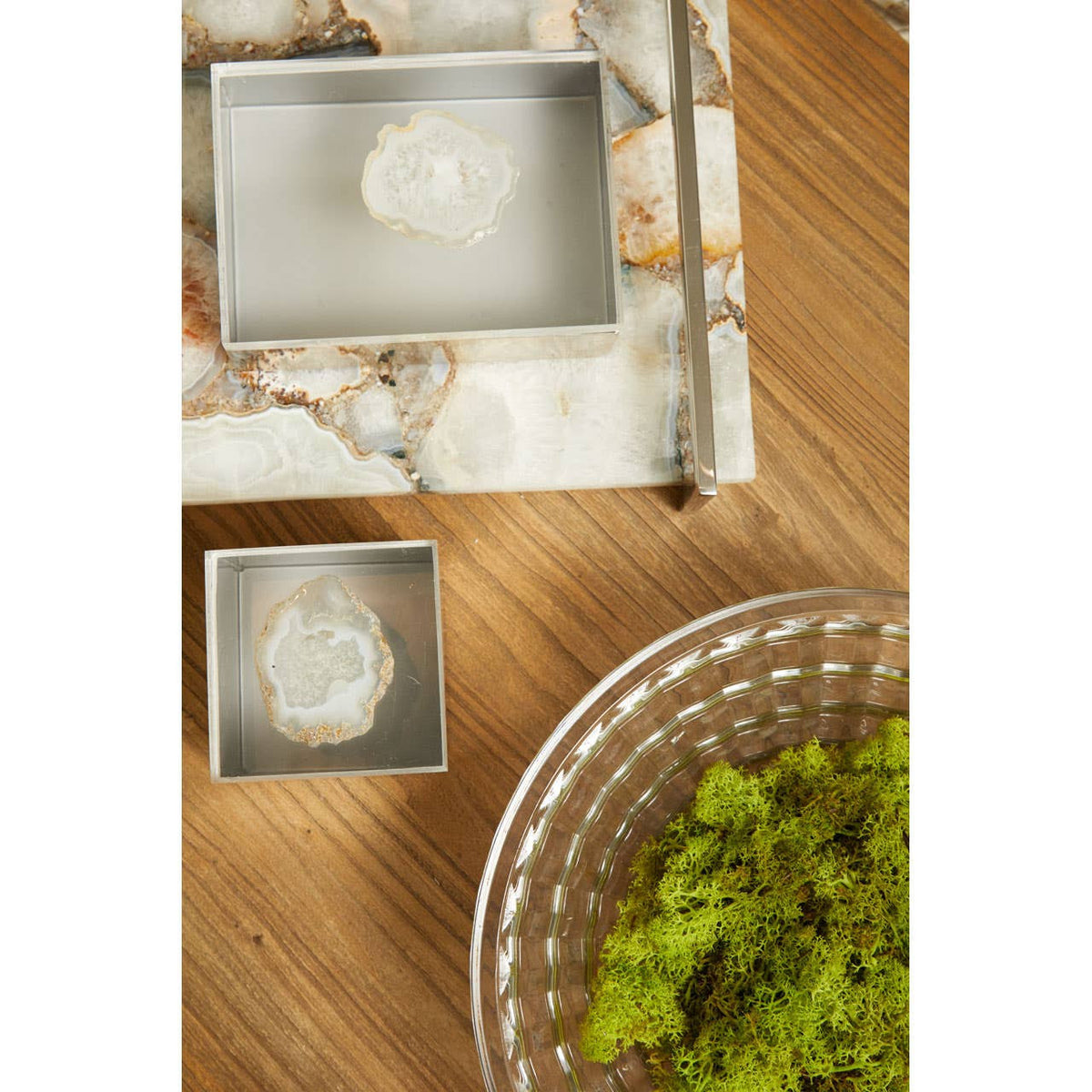 Bowerbird White Agate Large Tray