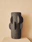 Sidra Small Black Textured Vase
