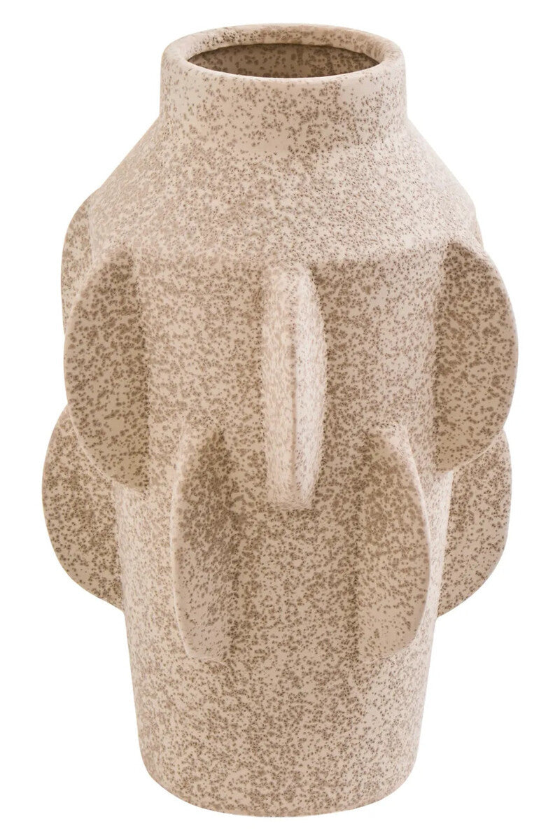 Sidra Large Cream Textured Vase
