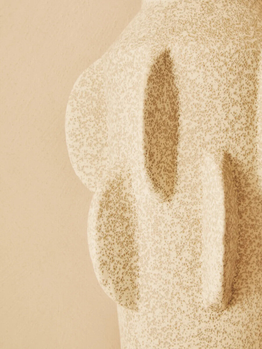 Sidra Large Cream Textured Vase
