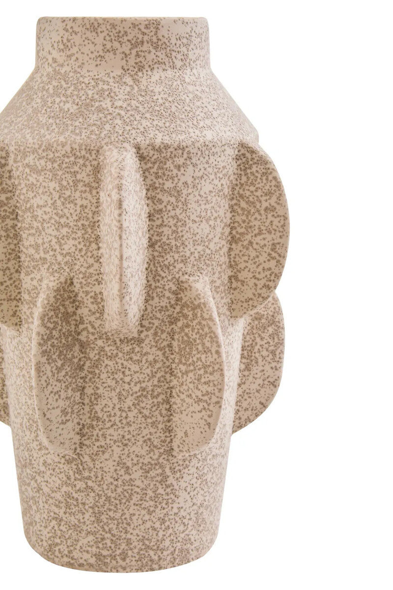 Sidra Large Cream Textured Vase