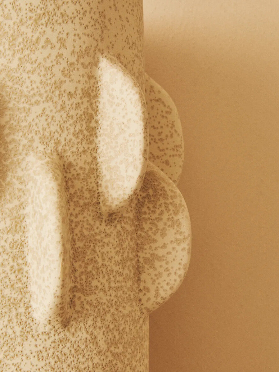 Sidra Small Cream Textured Vase