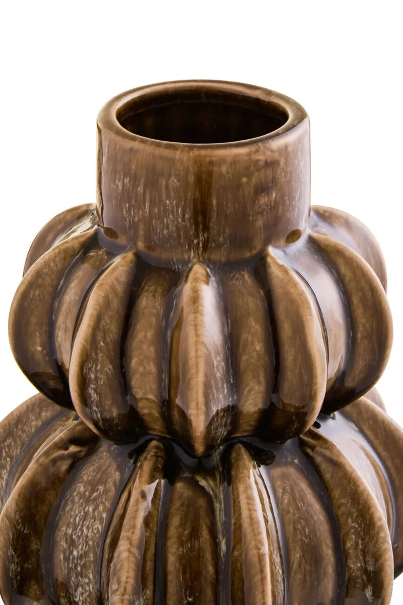 Kondo Brown Stoneware Bubble Vase