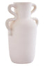 Sonata Large White Vase with Abstract Handles