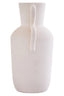 Sonata Large White Vase with Abstract Handles