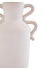 Sonata Large White Vase with Abstract Handles