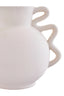 Sonata Small White Vase with Abstract Handles
