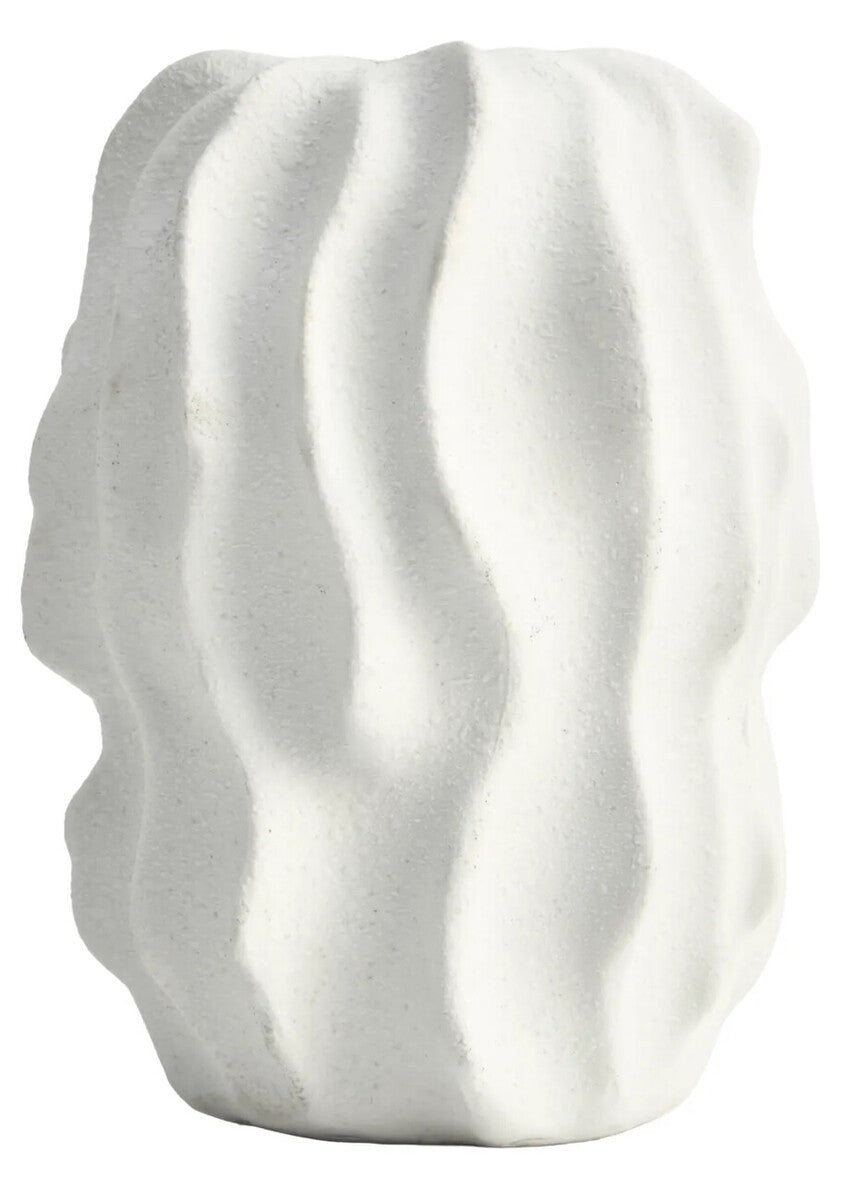 Broc Small White Textured Vase