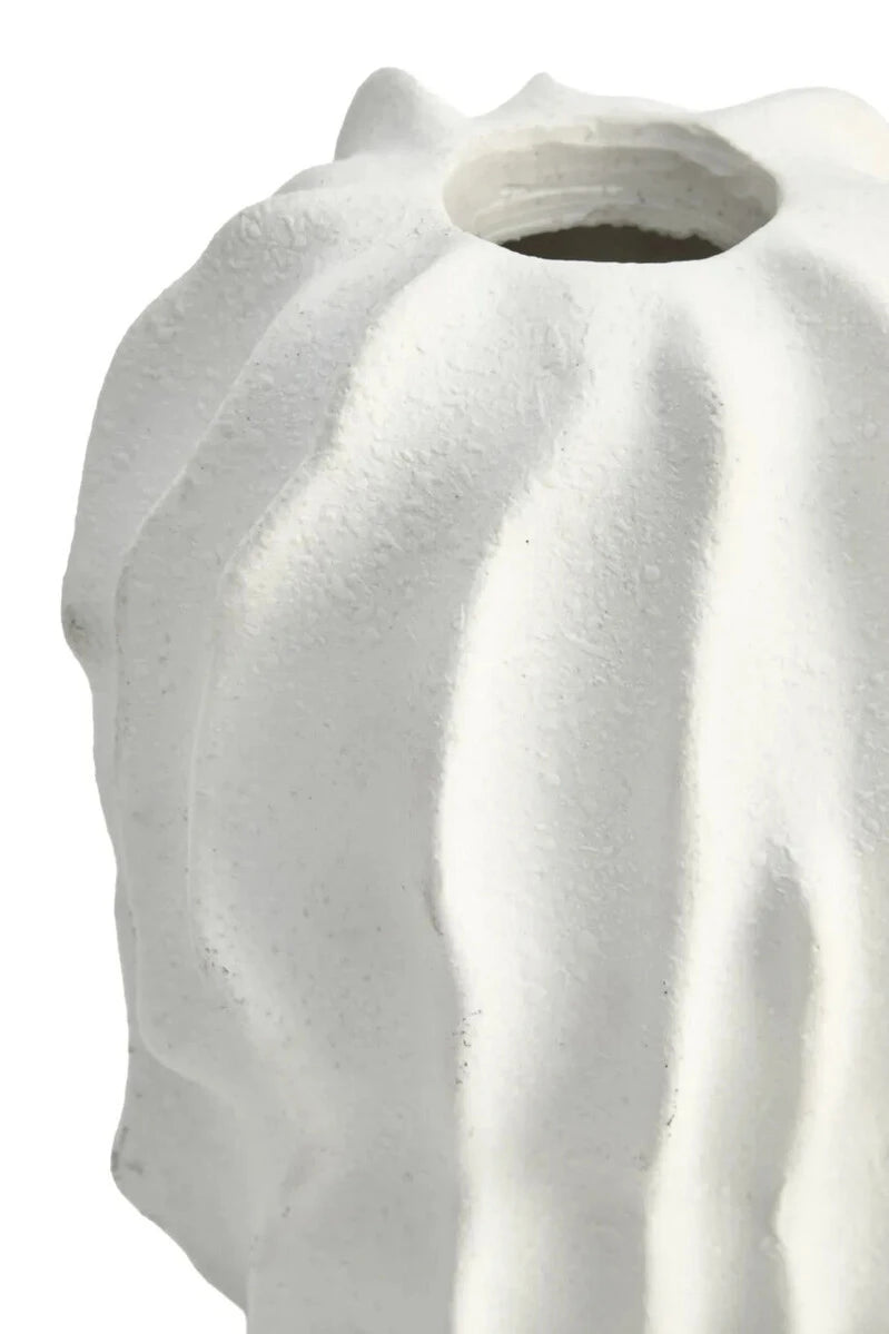 Broc Small White Textured Vase