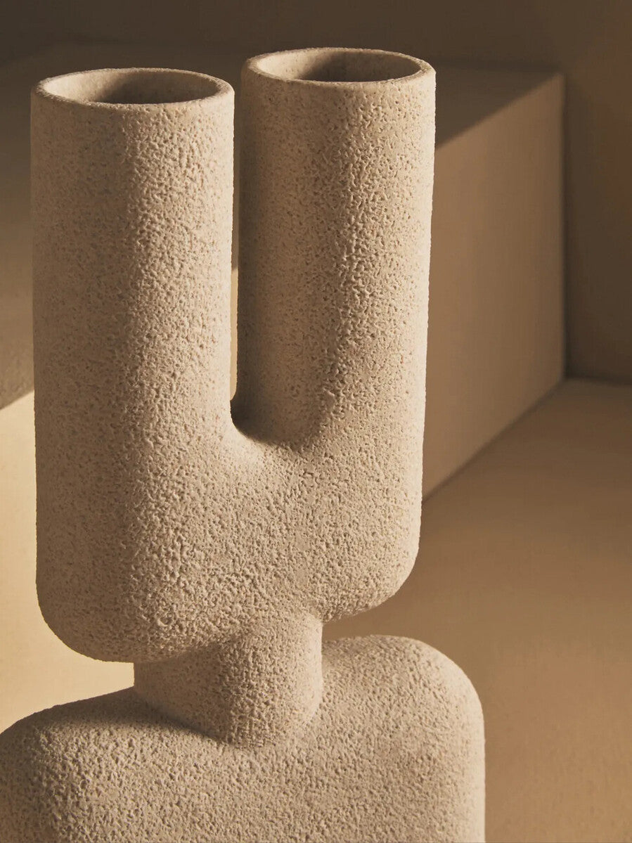 Broc Small Sandstone Effect Sculptured Vase
