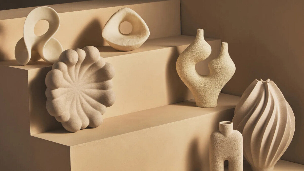 Broc Large Sandstone Effect Sculptured Vase