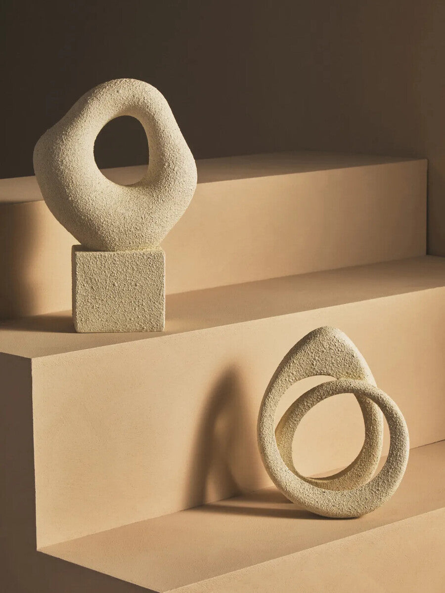 Broc Cream Textured Loop Sculpture