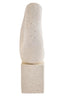 Broc Cream Textured Abstract Loop Sculpture On Pedestal