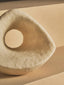 Broc Cream Textured Geometric Sculpture