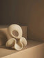Broc Small White Marble Effect Abstract Loop Sculpture