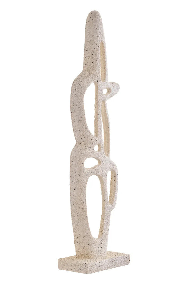 Broc Cream Textured Abstract Interlocking Sculpture