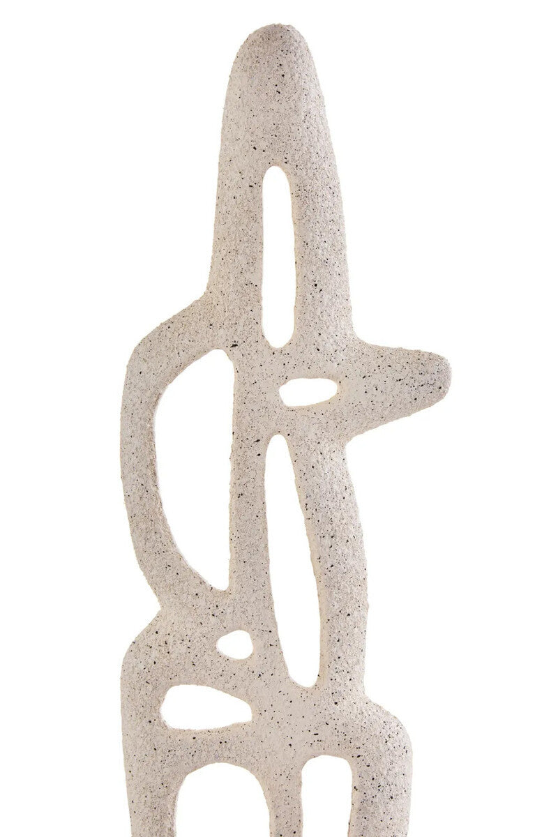Broc Cream Textured Abstract Interlocking Sculpture