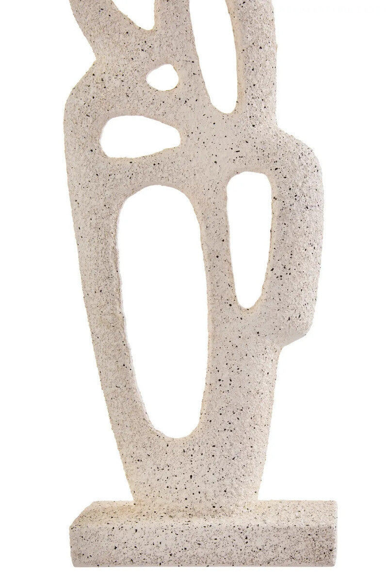 Broc Cream Textured Abstract Interlocking Sculpture