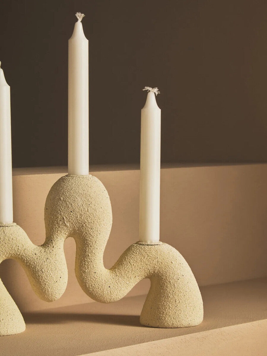Broc Cream Organic Candle Holder