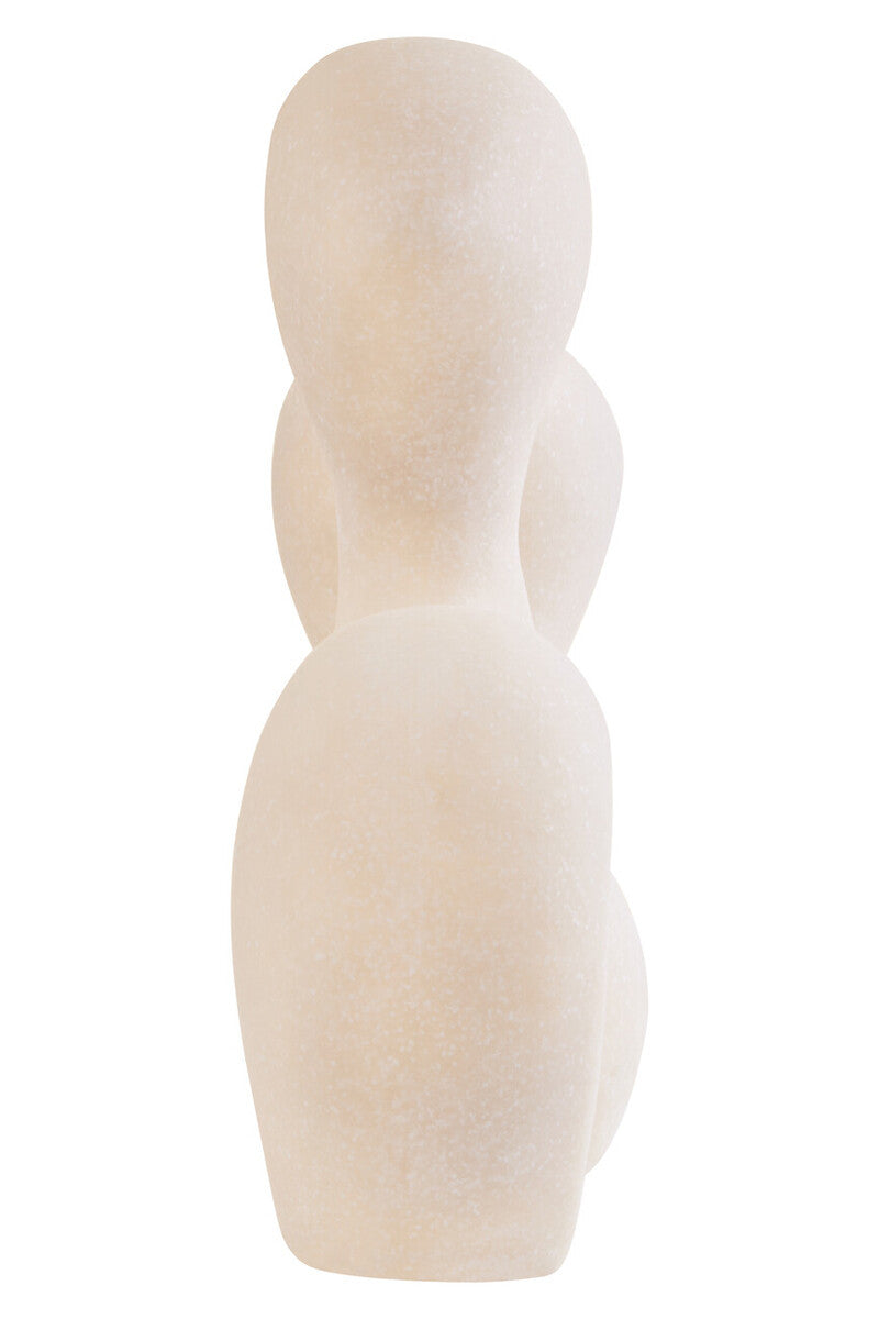 Broc White Marble Effect Organic Sculpture