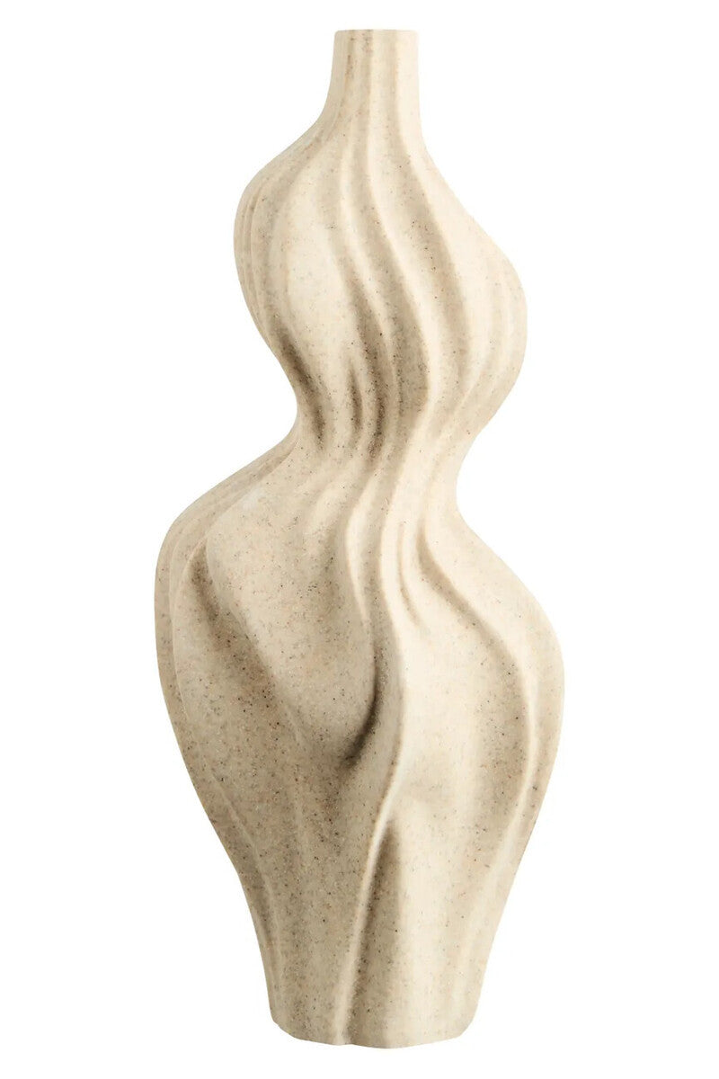Broc Sandstone Effect Organic Twist Vase