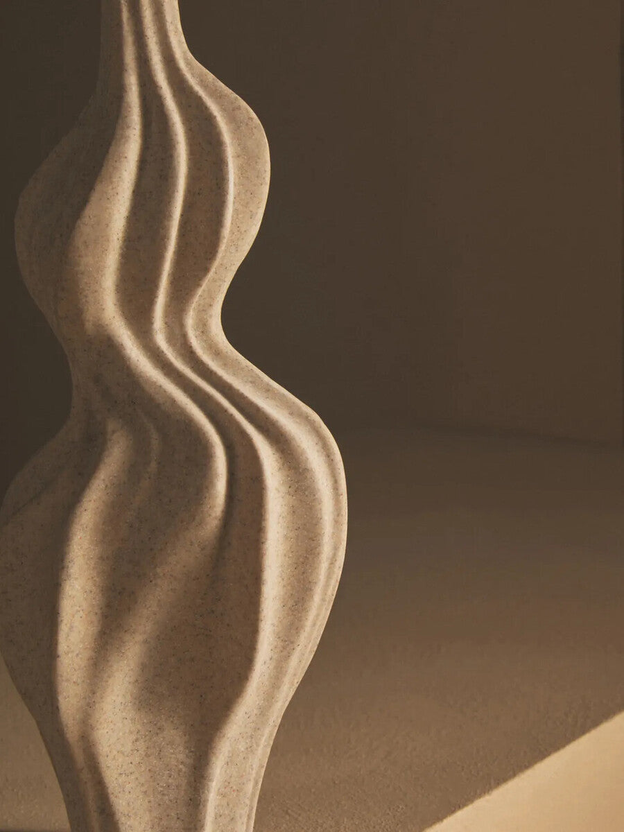 Broc Sandstone Effect Organic Twist Vase