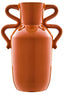 Sonata Large Burnt Orange Vase with Abstract Handles