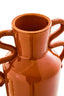 Sonata Large Burnt Orange Vase with Abstract Handles