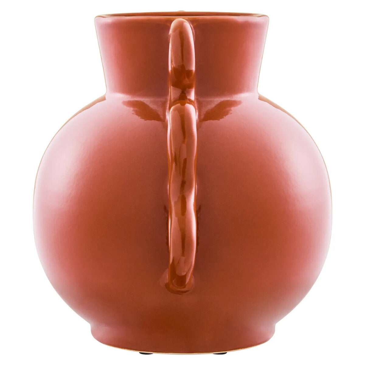 Sonata Small Burnt Orange Vase with Abstract Handles
