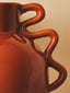 Sonata Small Burnt Orange Vase with Abstract Handles