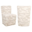 Dining chair Lorain beige graffic on wheels