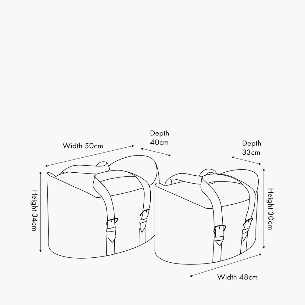 Alessio Vintage Brown Leather S/2 Handled Storage