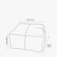 Matteo Peppercorn Leather Square Pouffe