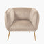 Lucca Biscuit Velvet and Metal Armchair