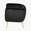 Lucca Black Velvet Chair with Gold Legs