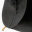 Lucca Black Velvet Chair with Gold Legs